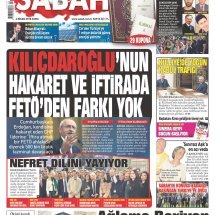 Bugünkü Sabah Gazetesi- 6-4-2018