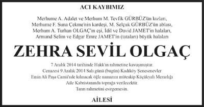 5 Sütun Vefat İlan